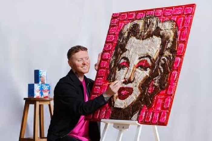 Cardiff artist uses popular American snack to craft stunning Marilyn Monroe mosaic