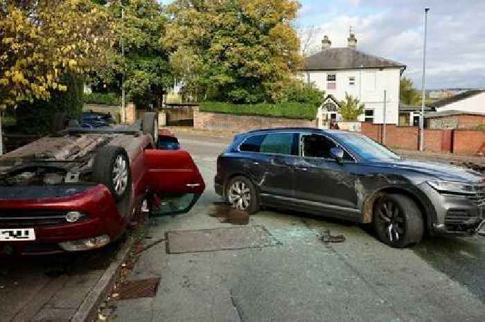 Cops issue update after car flips in crash with police car