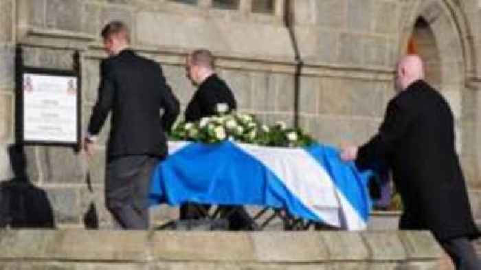 Watch: Alex Salmond's coffin arriving at Strichen Parish Church