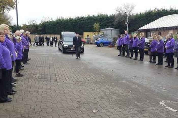 Pennell's Garden Centre staff stand in poignant guard of honour to pay their respects to former colleague