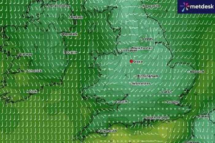 'Scandinavian blast' to hit UK as Stoke-on-Trent temperatures set to halve