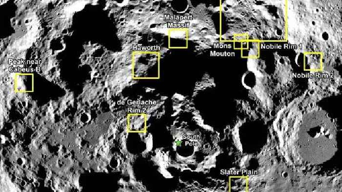 NASA identifies potential landing sites for historic manned mission to the moon