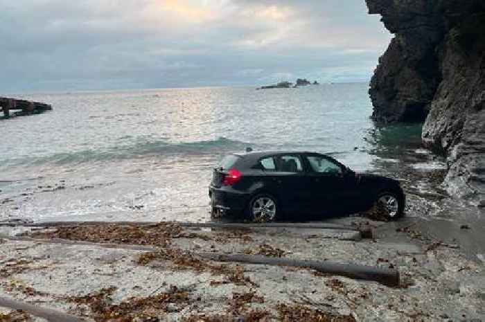 Someone's misplaced their BMW on Lizard Point beach