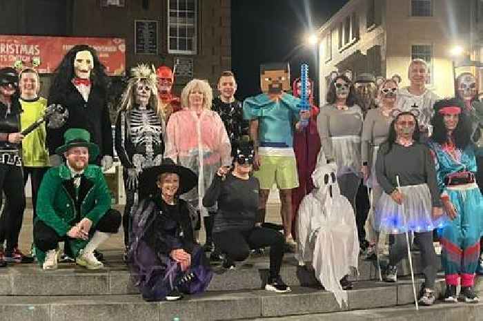 Dumfries Running Club members enjoy a fancy dress Hallowe'en themed run