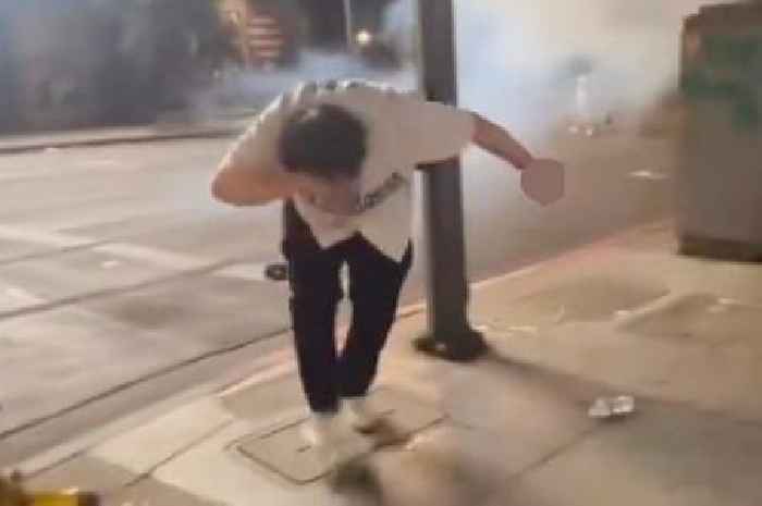 LA Dodgers fan blows his hand off with firework as horrified witnesses yell 'oh sh*t'