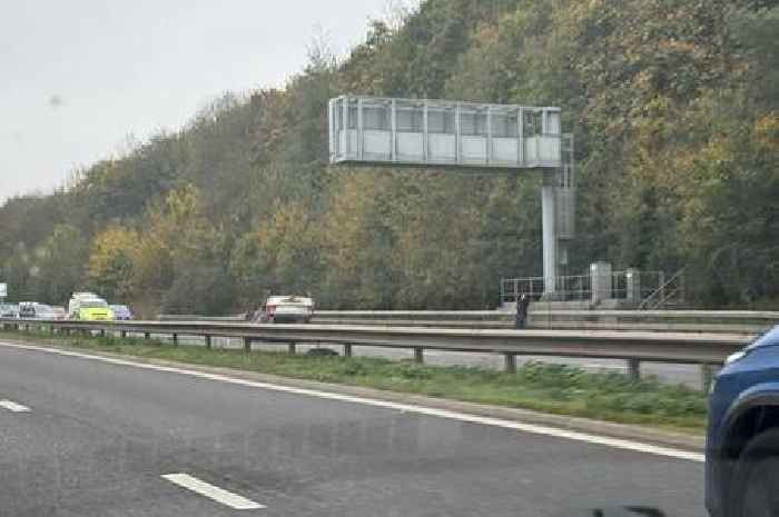 LIVE: M5 Taunton traffic queueing after car flips upside down