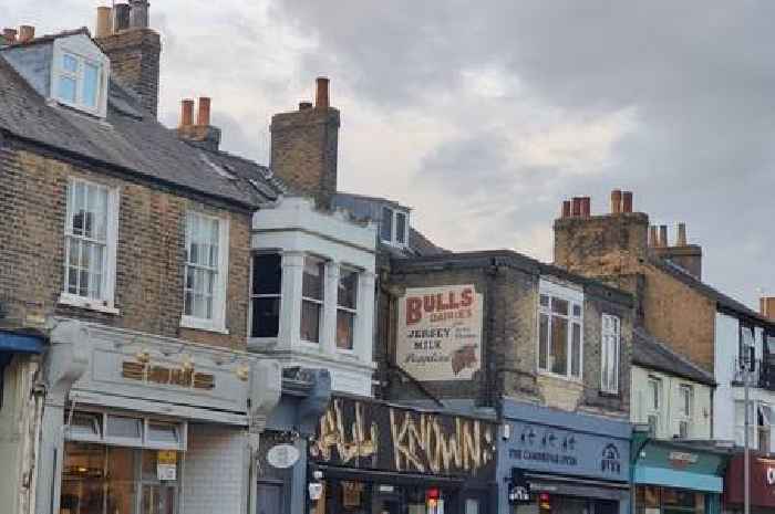 The old Cambridge dairy that had its windows smashed by a bomb during World War Two