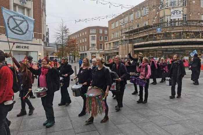 XR protesters target Exeter office to stop 'fossil fuel criminals'