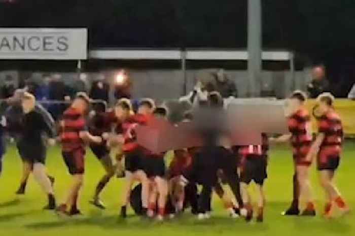 New footage appears to show youth rugby players stamp and kick man as he lies on ground