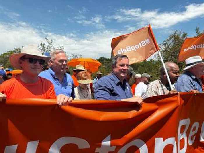 News24 | 'No one is against the president,' says John Steenhuisen at anti-Bela Act march