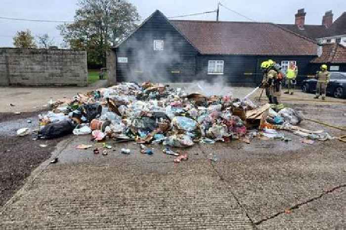 'Lucky escape' for bin collection crews in Essex village after lorry bursts into flames