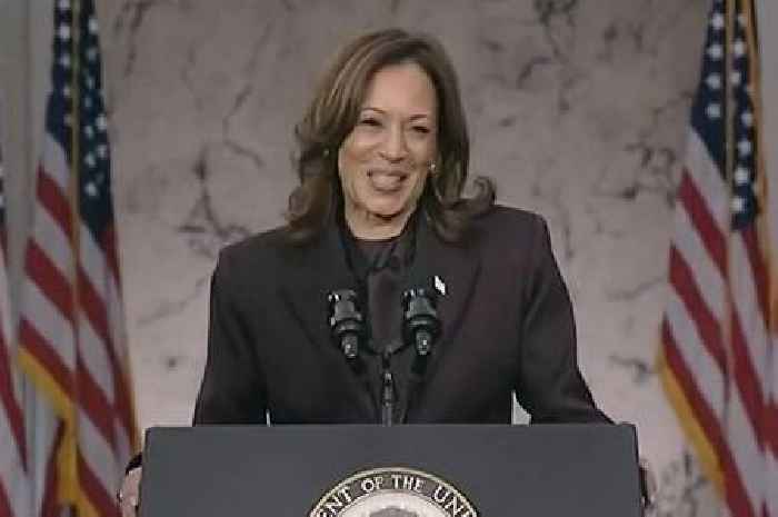 Kamala Harris vows to 'never give up the fight' as she concedes presidential election