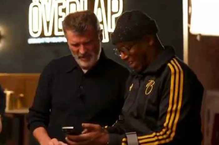 Roy Keane left baffled as Ian Wright shows him pic of Gary Barlow's 'massive' son