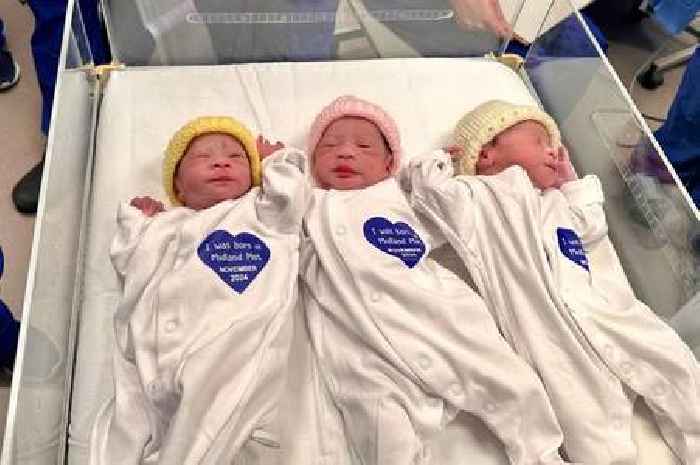 Oh baby! Identical triplets born in 'remarkable morning' at new Smethwick hospital