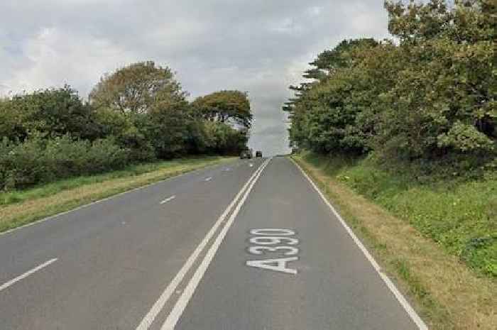 A390 blocked both ways after crash near Lostwithiel