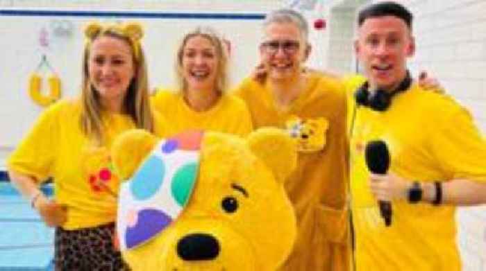 BBC NI presenters swim for Children In Need