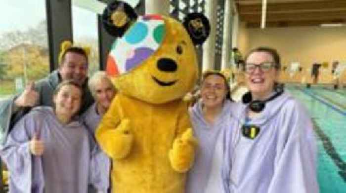 BBC team completes Children in Need swim