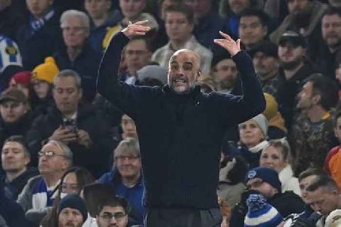 Brighton fans taunt Man City and Pep Guardiola with 'sacked in the morning' chant