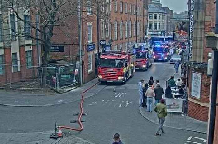 Nottingham fire live updates as blaze at apartment block closes city centre road