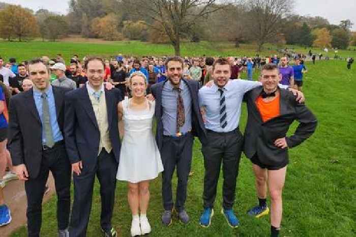 Bristol newlyweds take on parkrun in their wedding gear