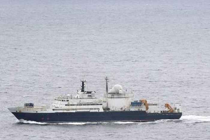 Controversial Russian spy ship monitored off the South West coast