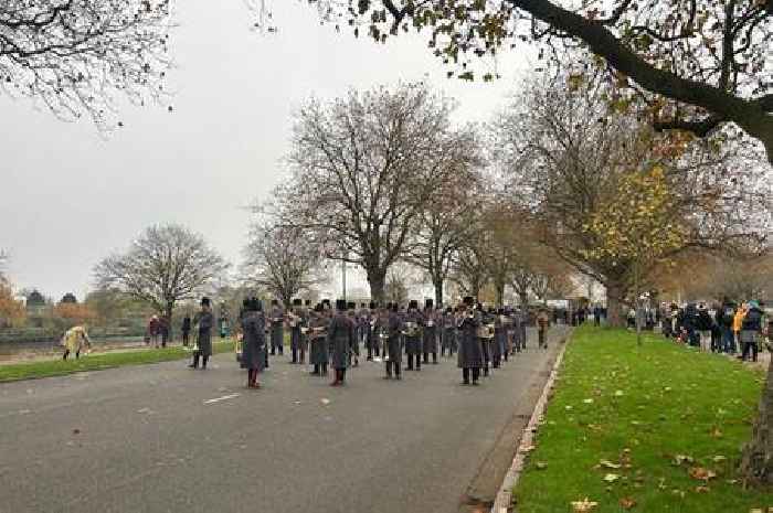 Hundreds line Nottingham's Victoria Embankment for Remembrance Sunday parade