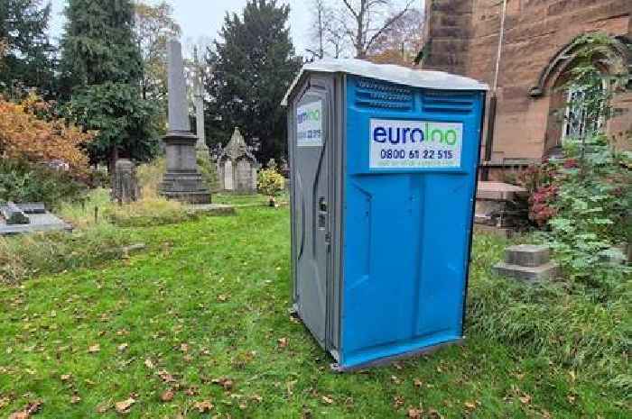 Widower says wife's grave 'violated' as Birmingham church fits portable loo in churchyard