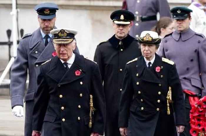 King lays wreath at Cenotaph as nation falls silent in remembrance