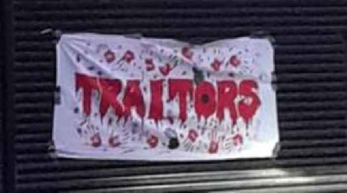 'Traitors' banner put up at Michelle O'Neill's office