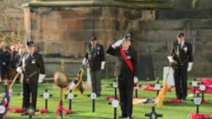 Watch: Armistice Day tributes take place across Scotland