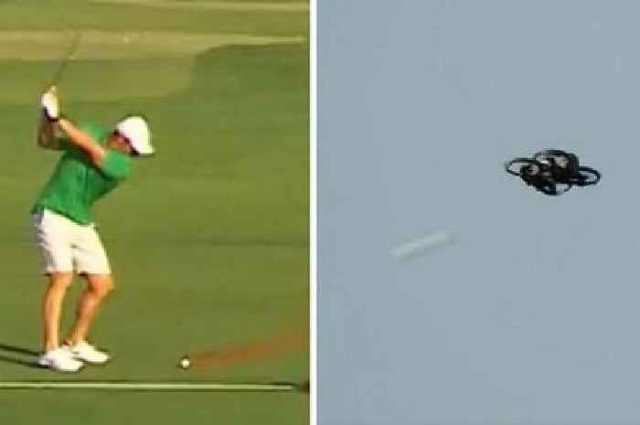 Rory McIlroy hits flying drone with astonishing shot in Abu Dhabi as icon amazed