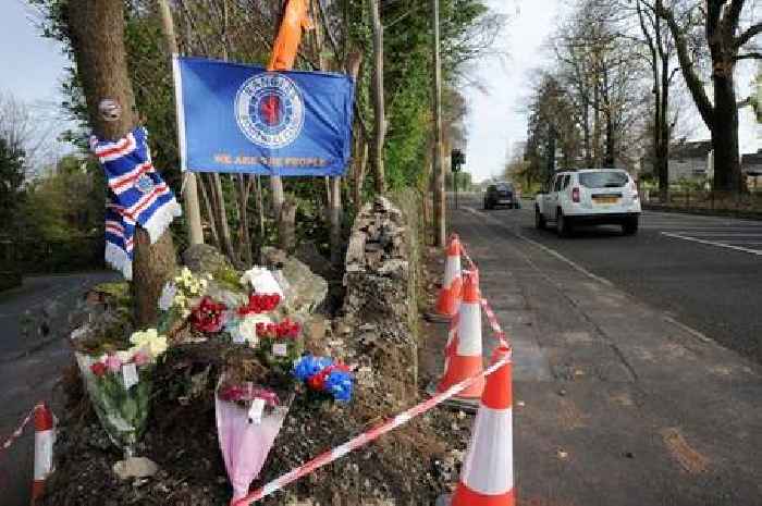 Tributes laid at scene after Renfrewshire man dies in horror crash