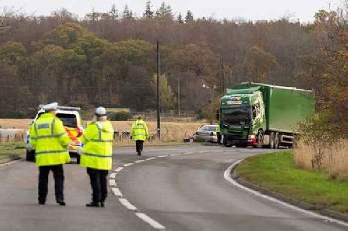 Woman, 27, dies after horror crash with lorry on Scots road