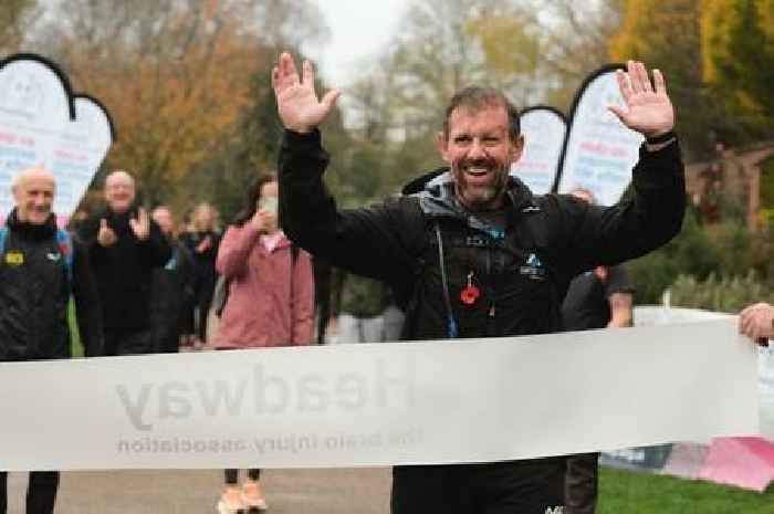 The Traitors' Andrew finishes 42-day four-country trek at Cardiff Castle