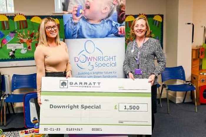 Local housebuilder donates £1,500 to support children with Down syndrome