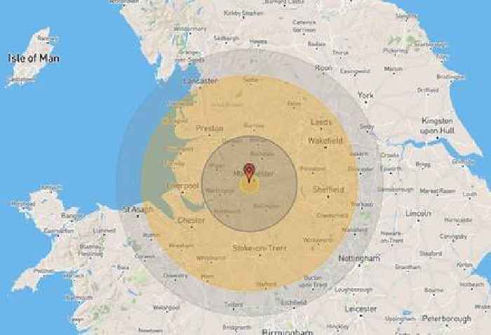 Terrifying UK map shows what would happen to Stoke-on-Trent in a nuclear attack