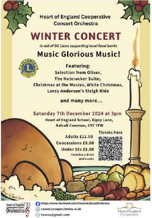  Coventry Orchestra’s Winter Concert ‘Music Glorious Music’ in aid of local food banks