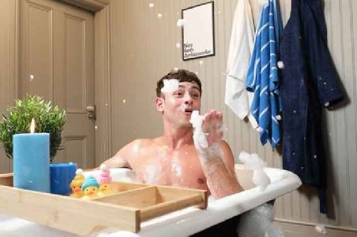 Tom Daley strips off and gets playful for bath time in new ambassador role