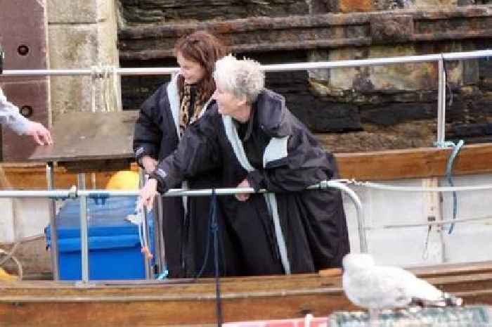 Emma Thompson and Ruth Wilson spotted filming in Newquay in Cornwall