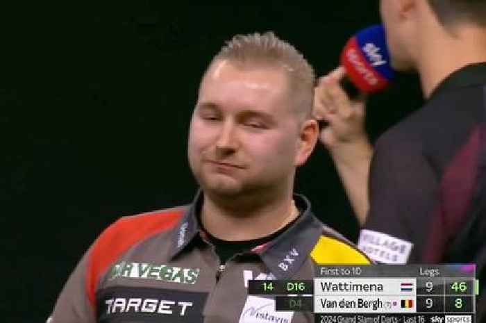 Dimitri van den Bergh's 'lucky penny' leaves him as the Belgian misses eight match darts