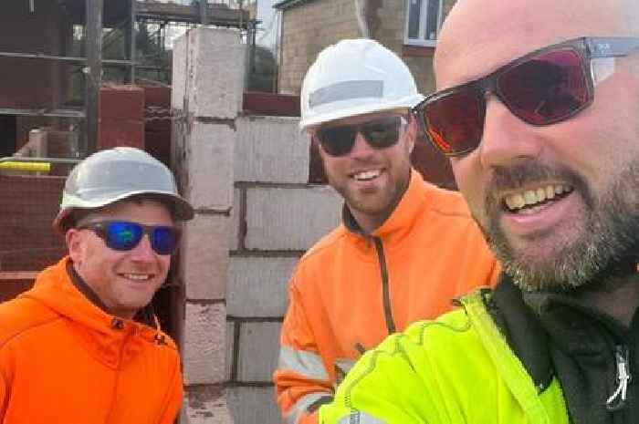 The East Midlands bricklayers turned TikTok stars who mime songs using building materials