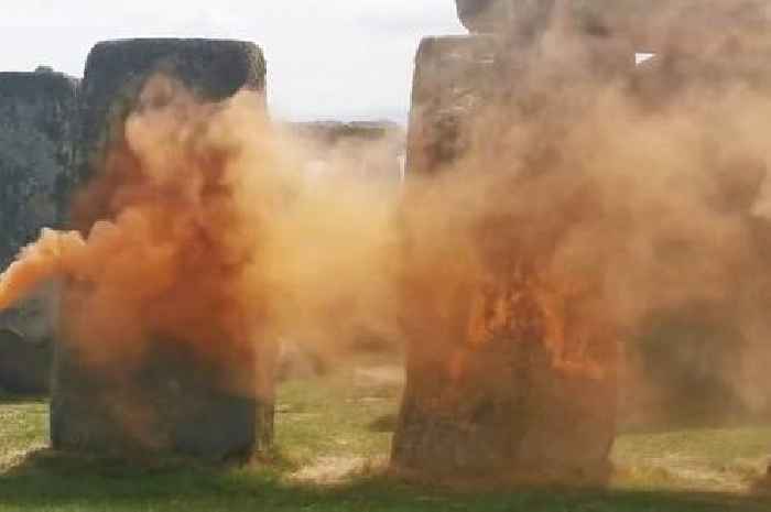 Two charged over orange paint vandalism at Stonehenge