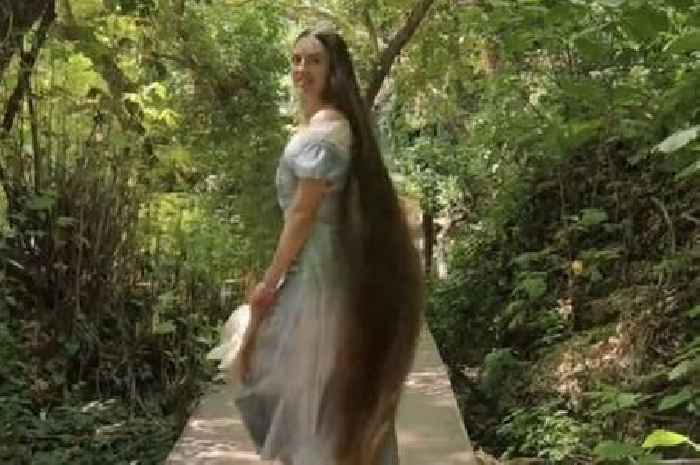 People beg 'real life Rapunzel' with hair down to floor to tell them her secret