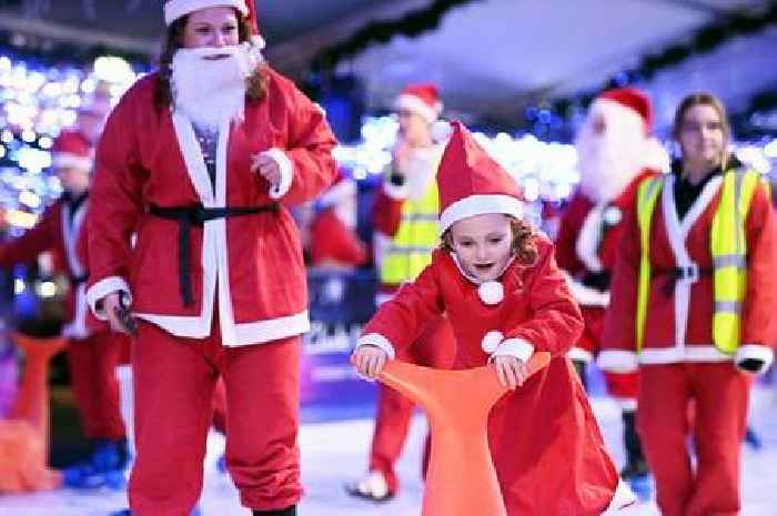 Clarks Village ice rink launched with record-breaking Santa event