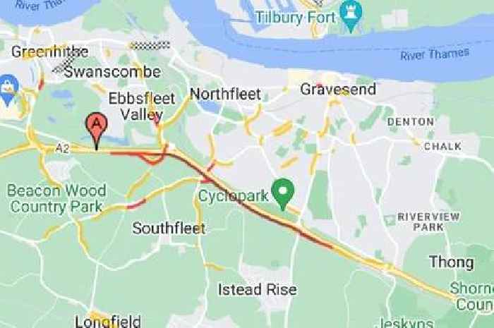 A2 live updates as multi-vehicle crash shuts road near Gravesend