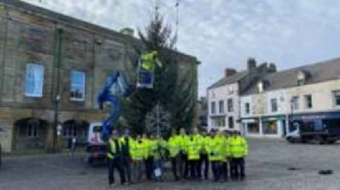 Town's tiny Christmas tree replaced after complaints