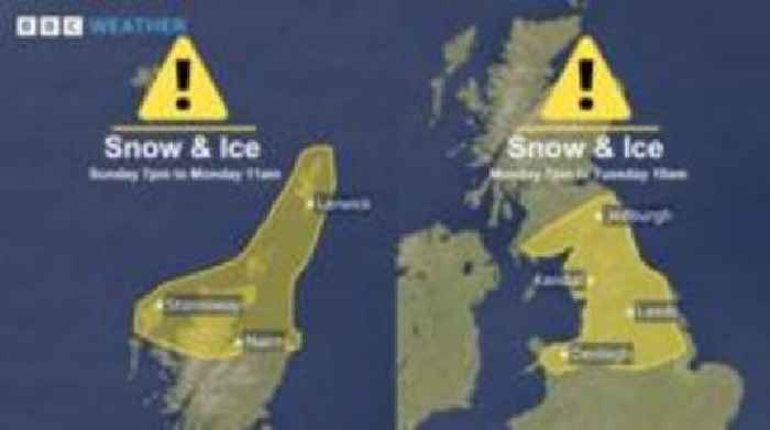 Snow and ice warnings as UK weather forecast to turn colder