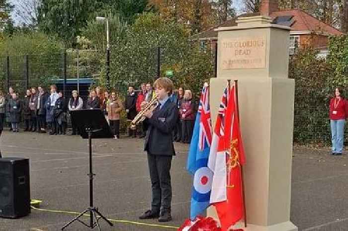 Bristol students honour Armistice Day with poppies, wreaths, and uniforms