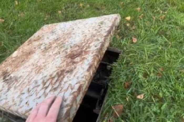 Man shows off manhole in back garden – people can't believe secret lurking beneath