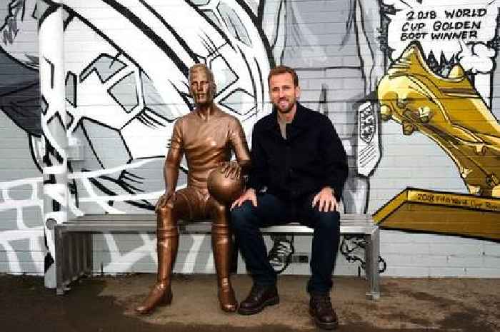 Harry Kane 'nightmarish' statue 'too risky for train station' unveiled by England ace